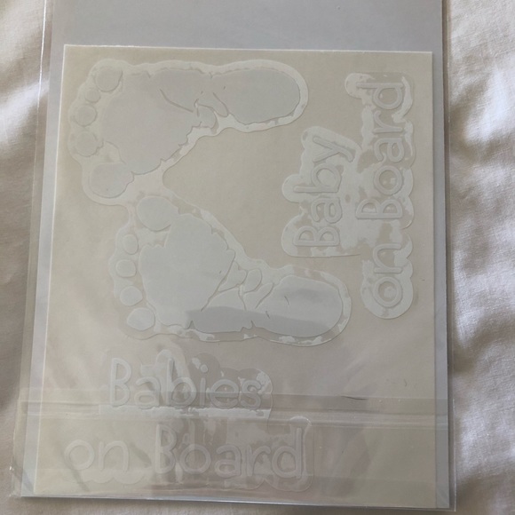 NWT DECALCOMANIA BABY/ BABIES ON BOARD CAR DECALS - Picture 2 of 2